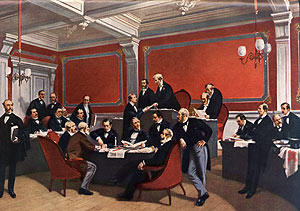 Gem�lde �ber die Konferenz in London