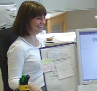 Junge Frau bei der B�roarbeit