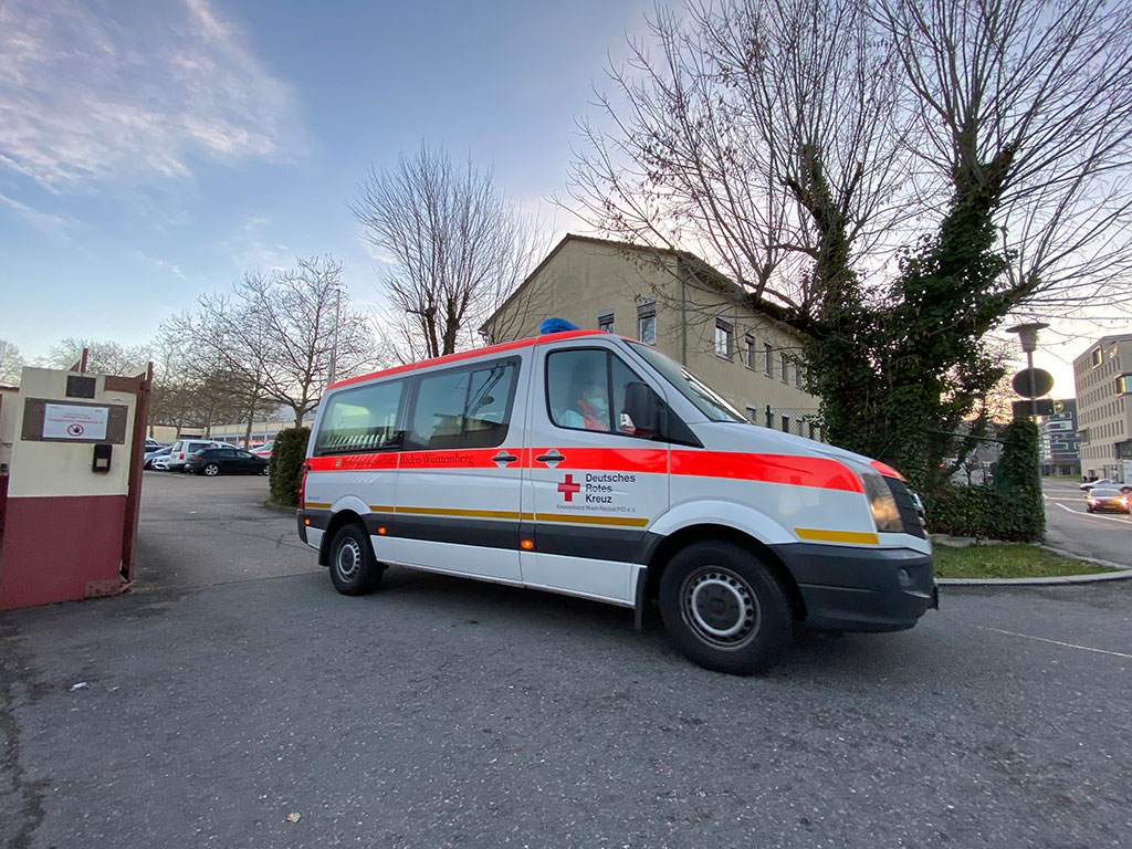 Abfahrt des Mobilen Impfteams