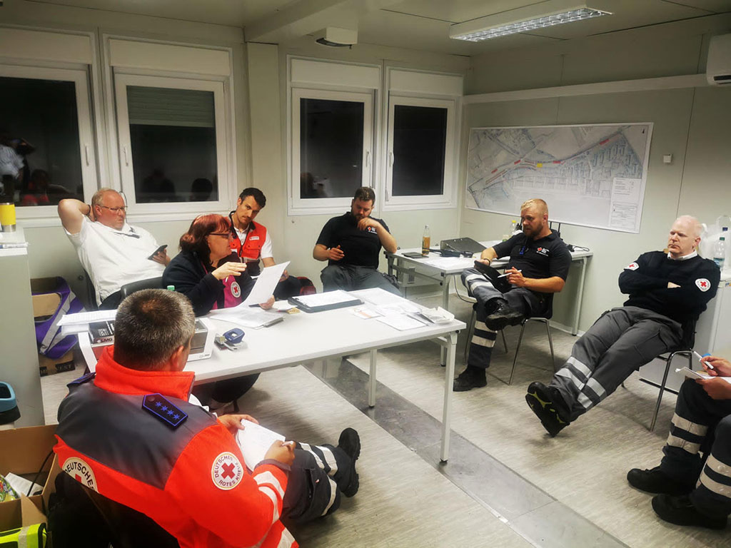 Einsatzbesprechung der PSNV