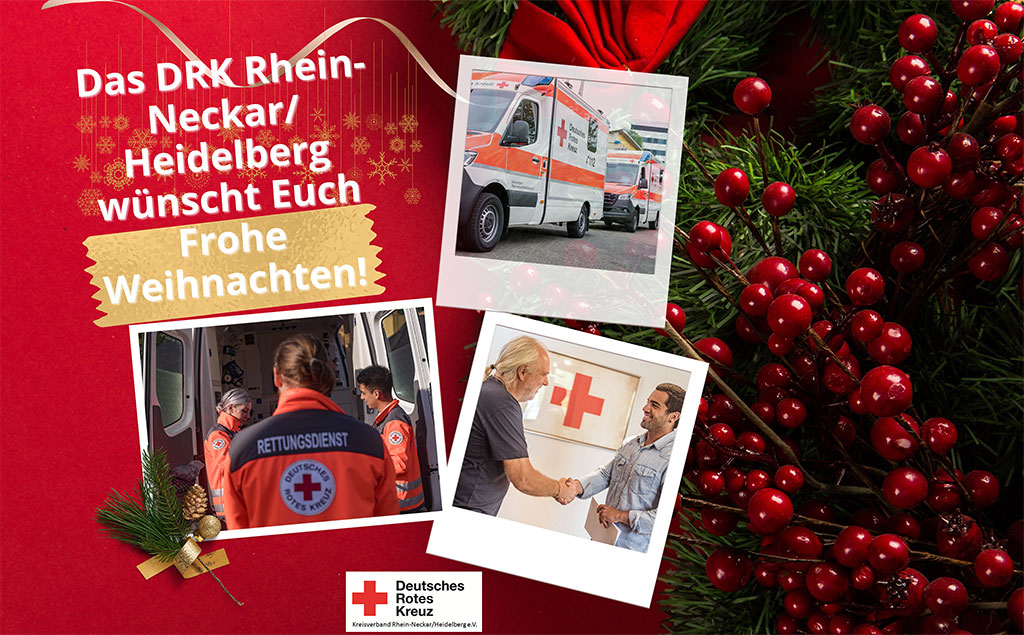 Das DRK Rhein Neckar Heidelberg wünscht Frohe Weihnachten
