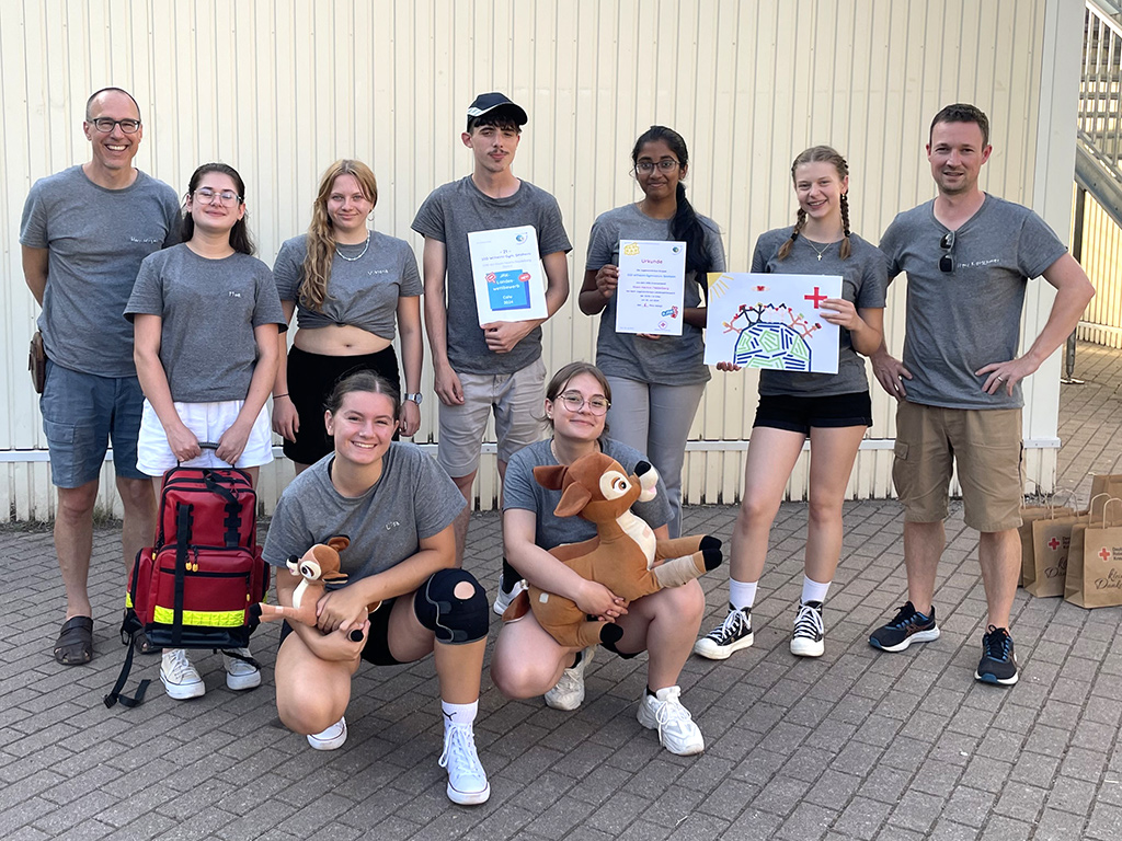 Bild größer ansehen Das Wettkampfteam der Schulsanitäter des Wilhelmi-Gymnasiums Sinsheim